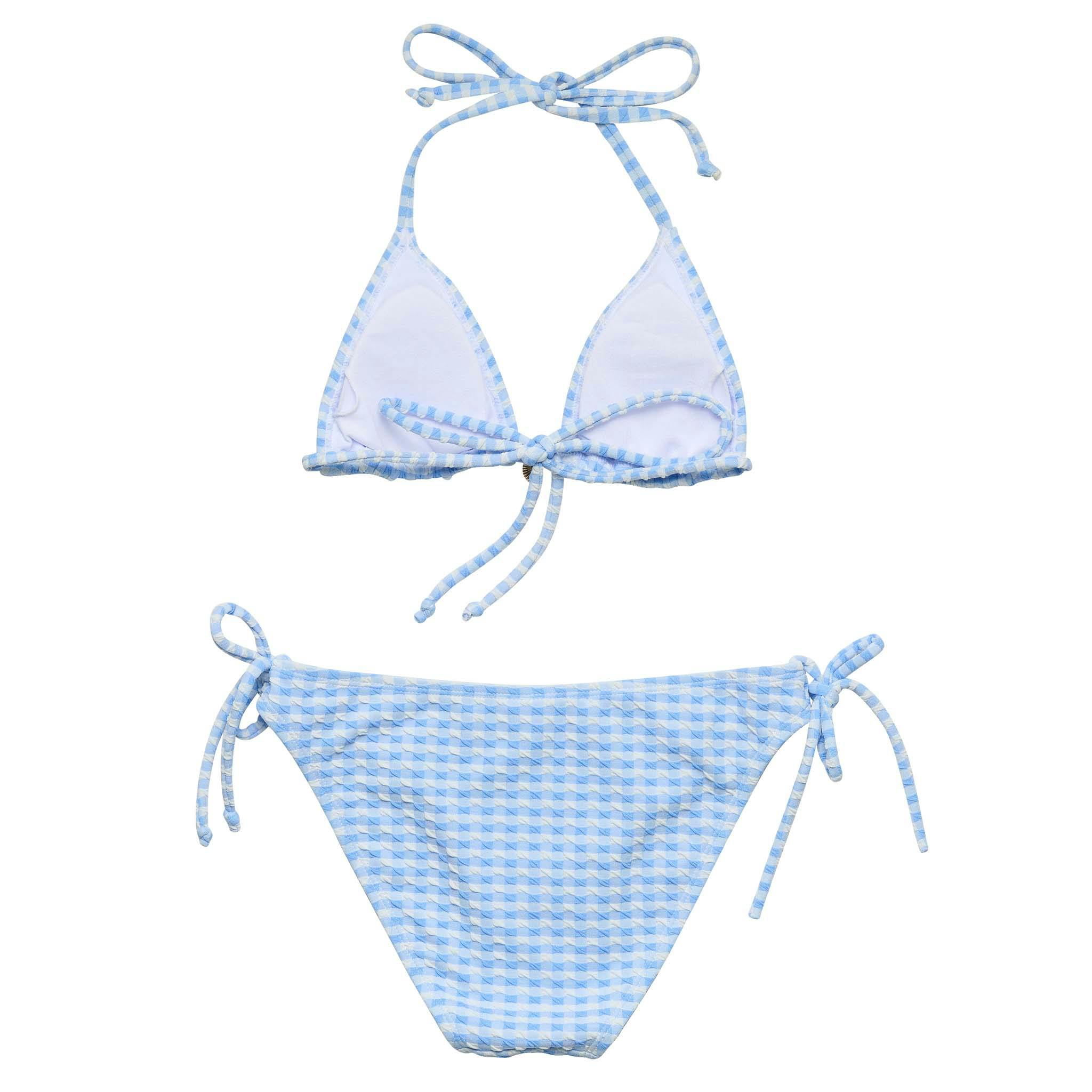 Seaside Gingham Teen Triangle Bikini