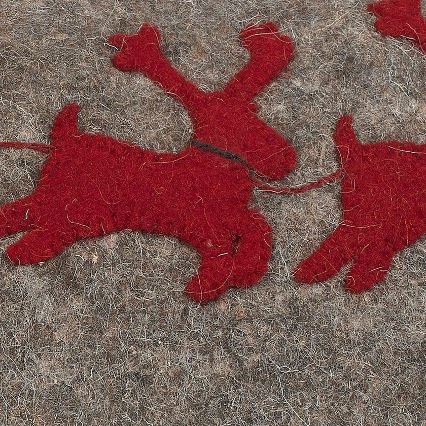 Hand Felted Wool Christmas Pillow Cover