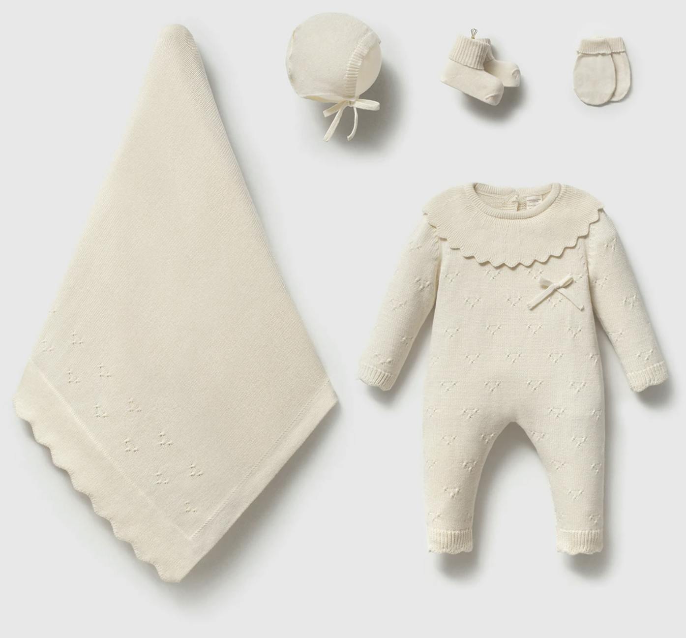 Baby Girl Organic Cotton Newborn Coming Home Outfit Set