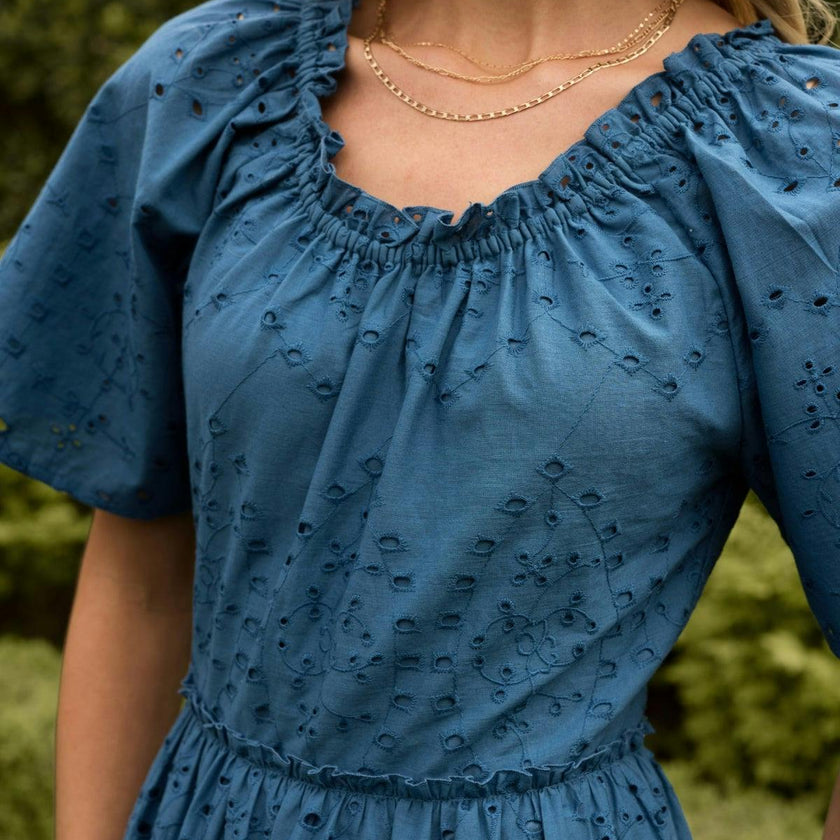 Etta Dress in Cobalt