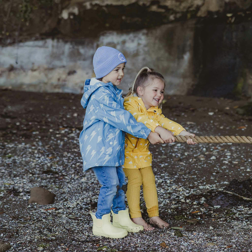 Recycled Waterproof Raincoat, Blue