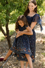 Mini Rayna Dress in Midnight Cascading Floral