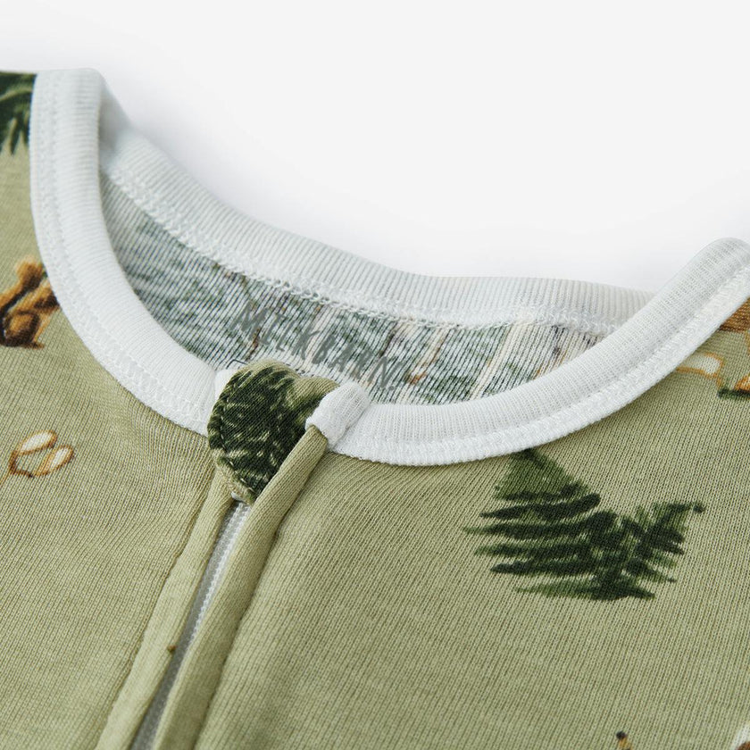 Forest Party Organic Cotton Zipper Pajama