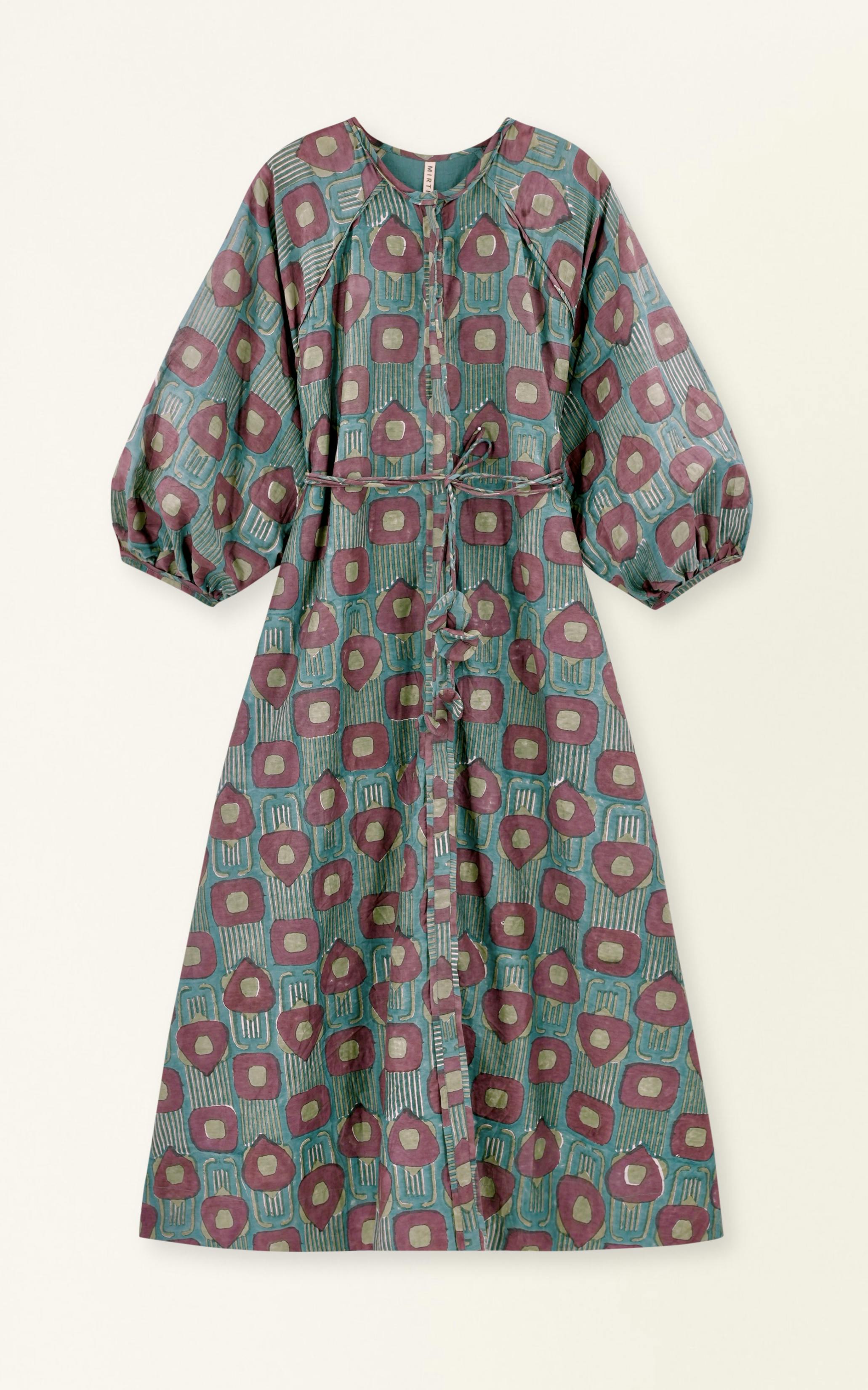 Somerset Dress in Mallard Coeur