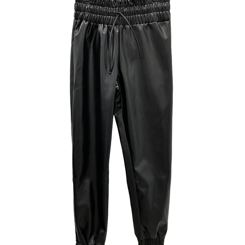 Leather Joggers