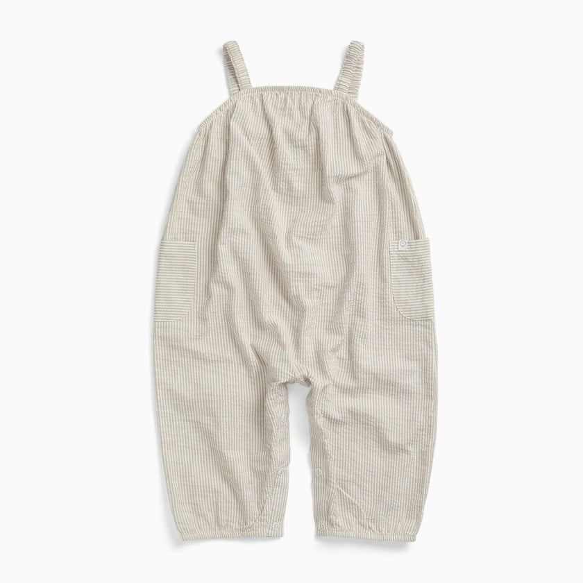 Striped Cotton Overalls
