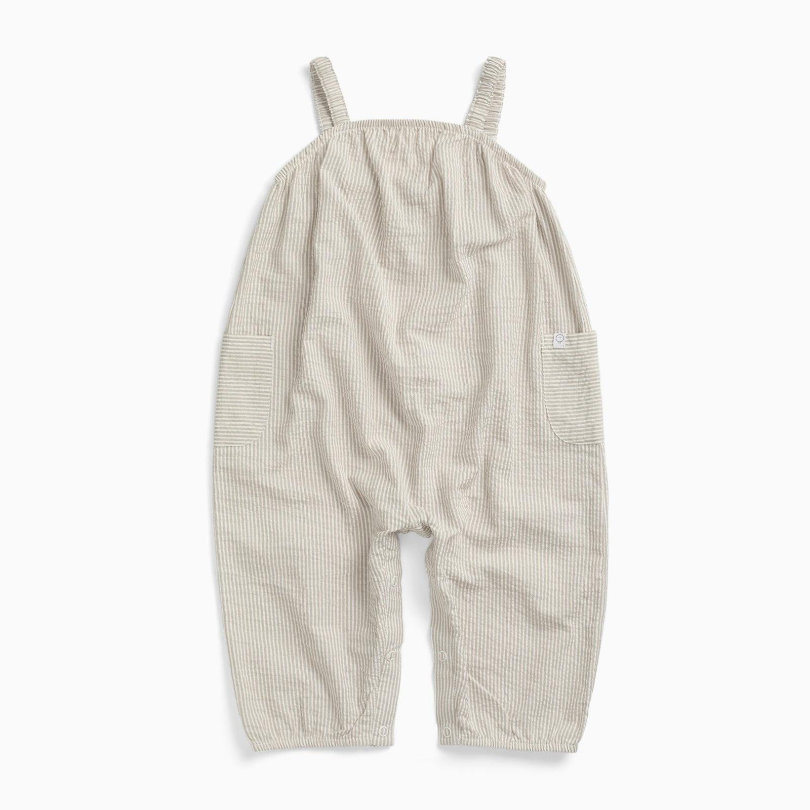 Striped Cotton Overalls