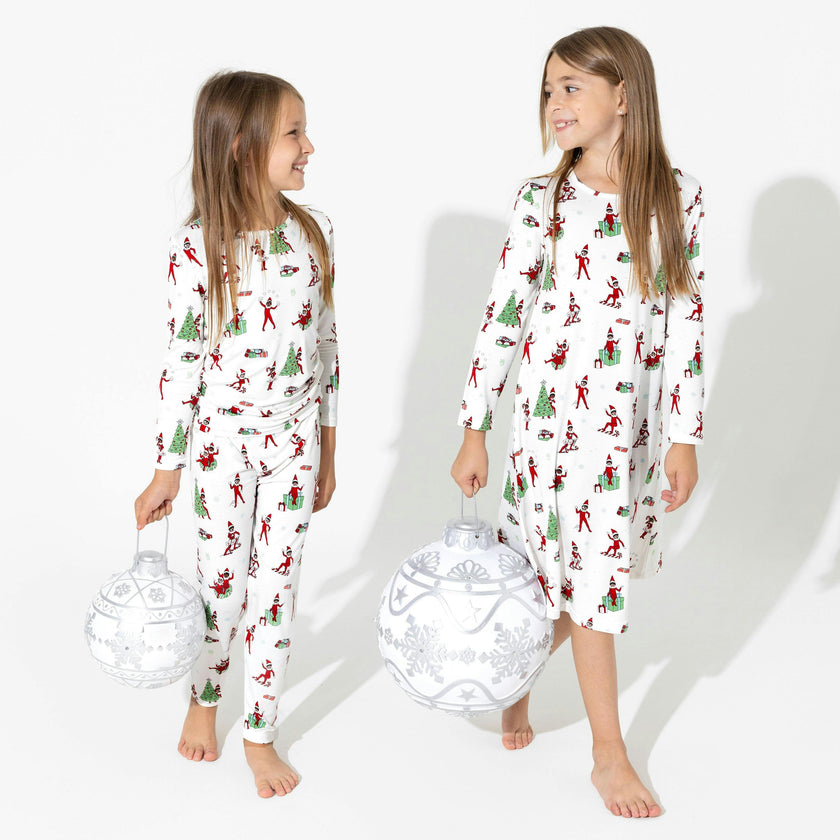 The Elf On The Shelf Bamboo Girls' Long Sleeve Dress