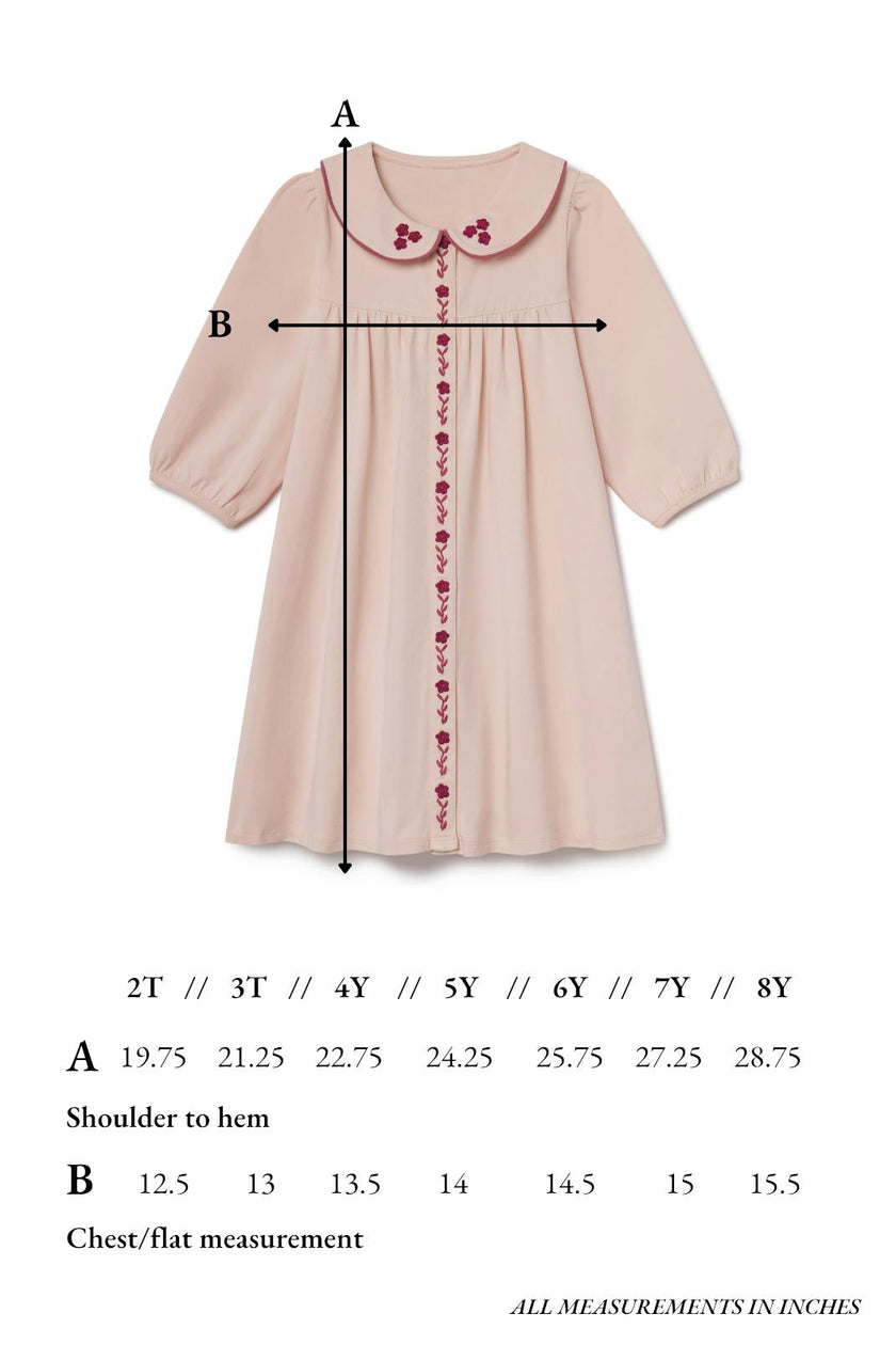 Collier Dress in Blushing Pink