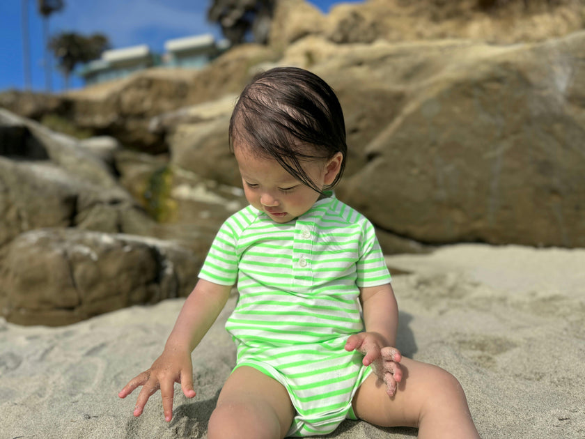 NEON GREEN RAGLAN Jersey Onesie