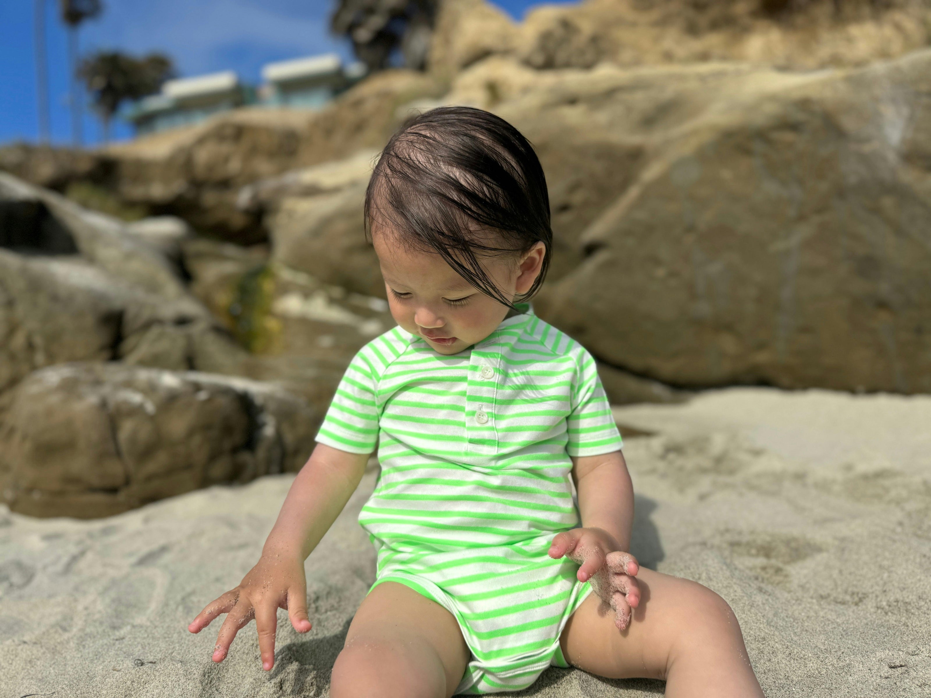 NEON GREEN RAGLAN Jersey Onesie