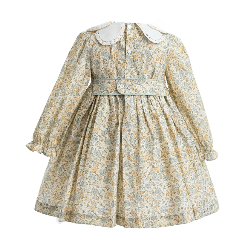 Cream & Cornflower Smocked Dress