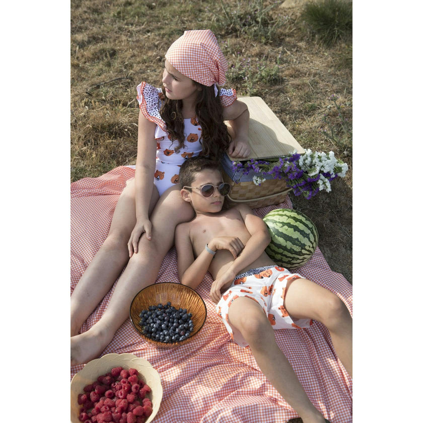Bears Print Dots Swimsuit, Multi