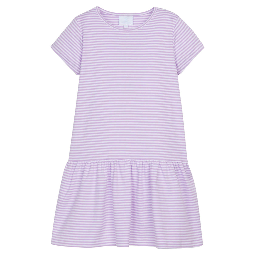 Kari T-Shirt Dress - Lavender Stripe