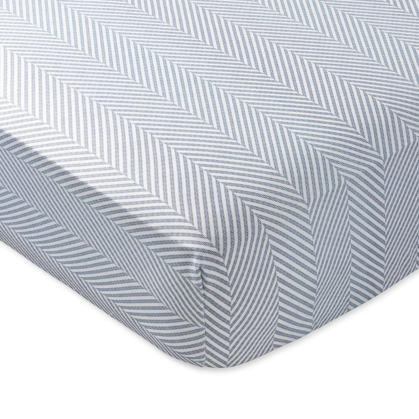 Leze Blue Crib Sheet
