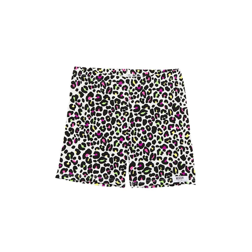 Biker Shorts in Neon Leopard