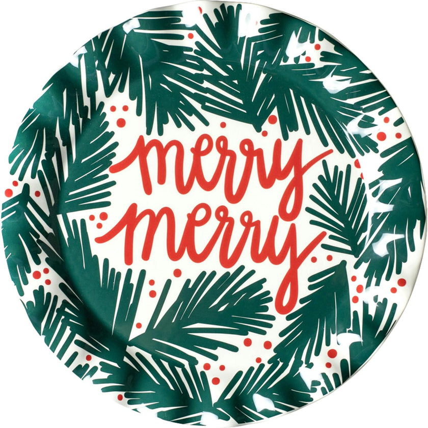 Balsam and Berry Ruffle Round Platter