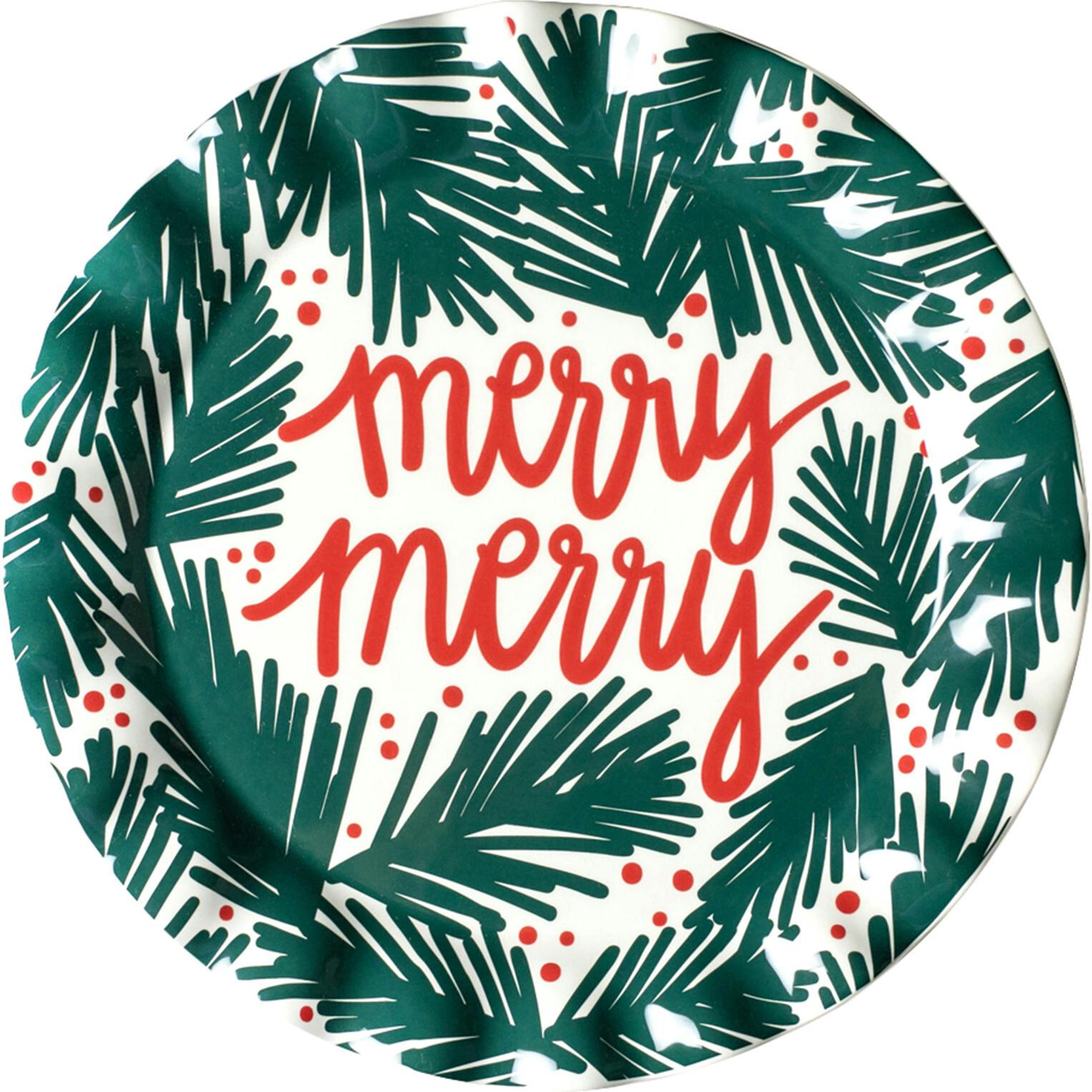 Balsam and Berry Ruffle Round Platter