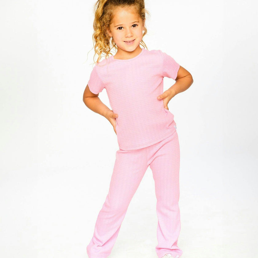 Crinkle Jersey T-Shirt Pink