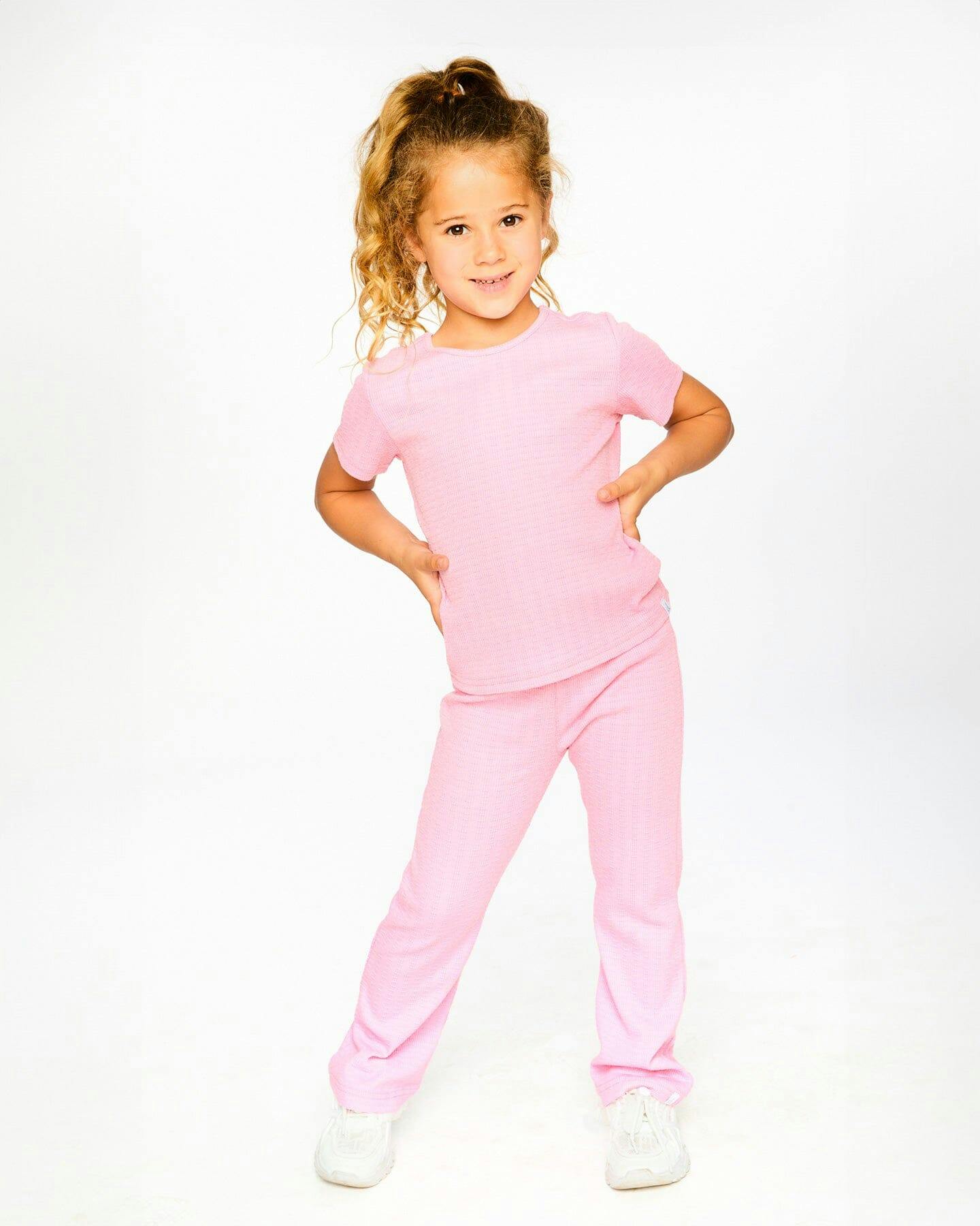 Crinkle Jersey T-Shirt Pink