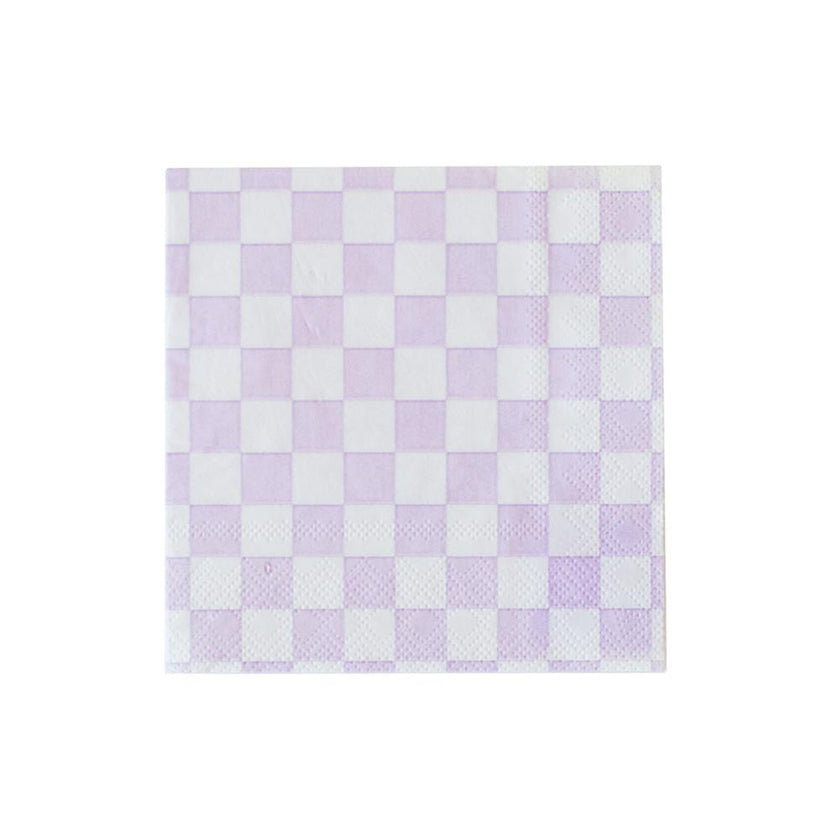 Check It! Purple Posse Cocktail Napkins