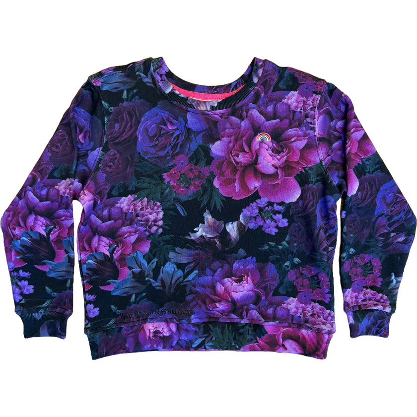 Girls Crew Neck Long Sleeve Sweatshirts, Florals