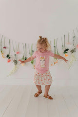 Girl's Short Sleeve Tee in Summer Blooms