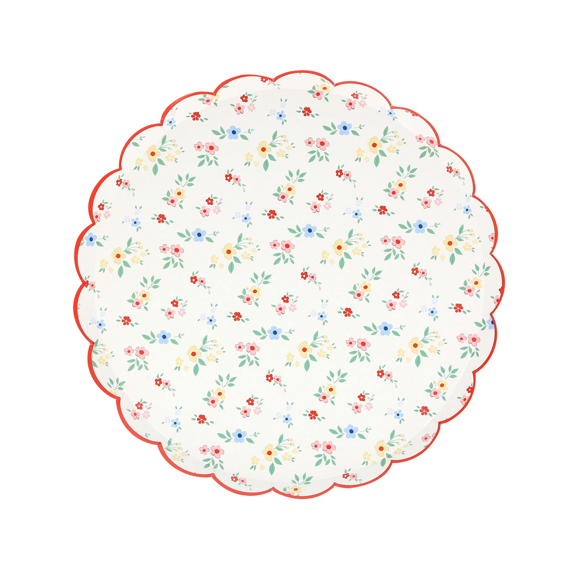 Ditsy Posy Scalloped Side Plates