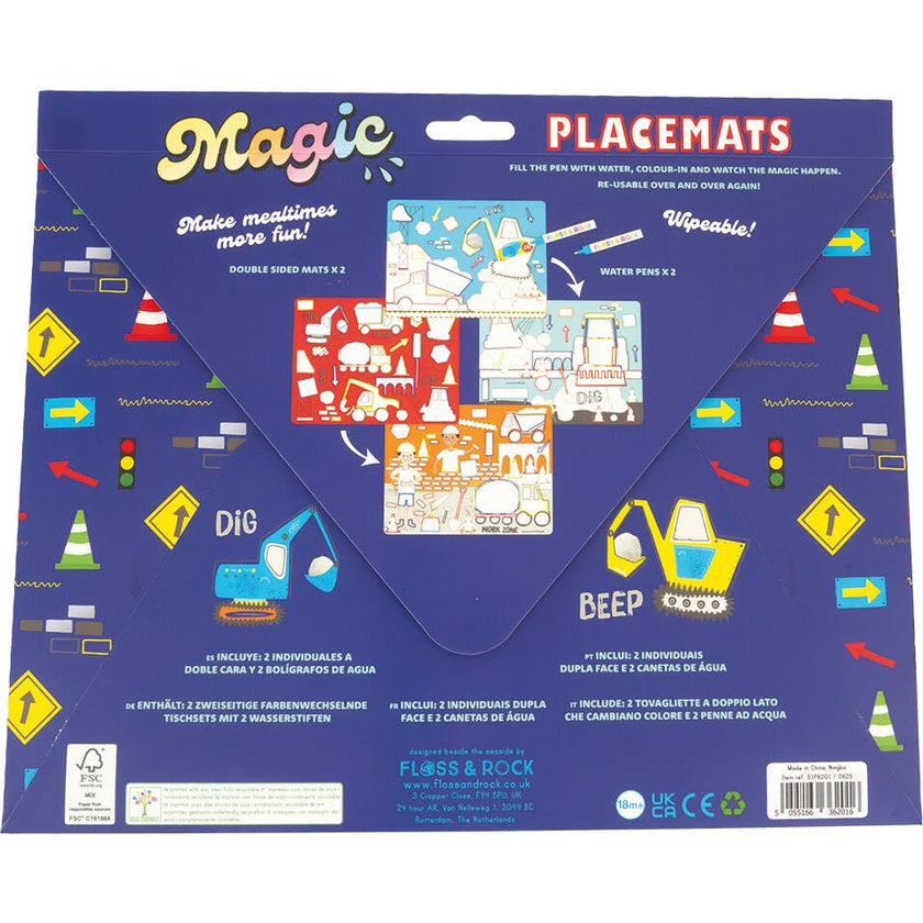 Magic Color Changing Water Placemats Set - Construction
