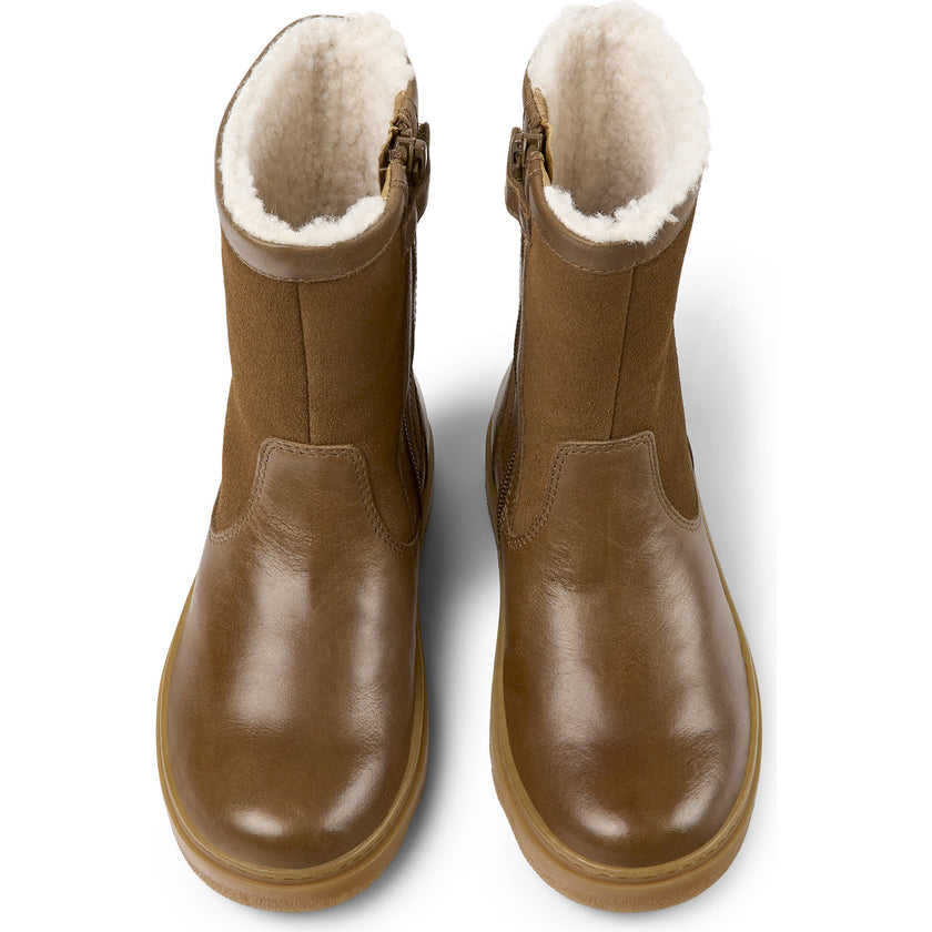 Kiddo Suede Leather Nubuck Boots, Brown