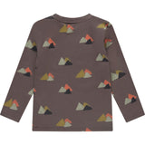 Abstract Mountain Print Long Sleeve T-Shirt