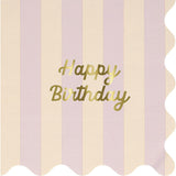 Stripe Happy Birthday Large Napkins