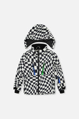 Two Piece Teknik Snowsuit White Checkered Print