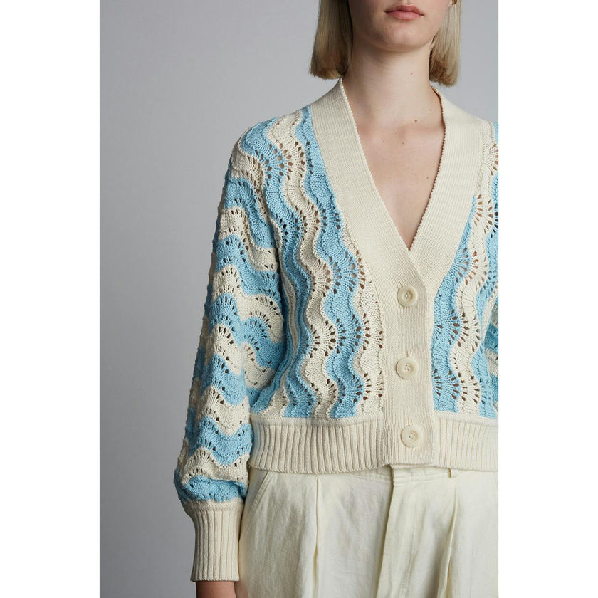 LUNA CARDI | IVORY + SKYE BLUE