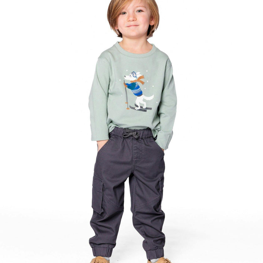 Twill Jogger Cargo Pants Dark Gray