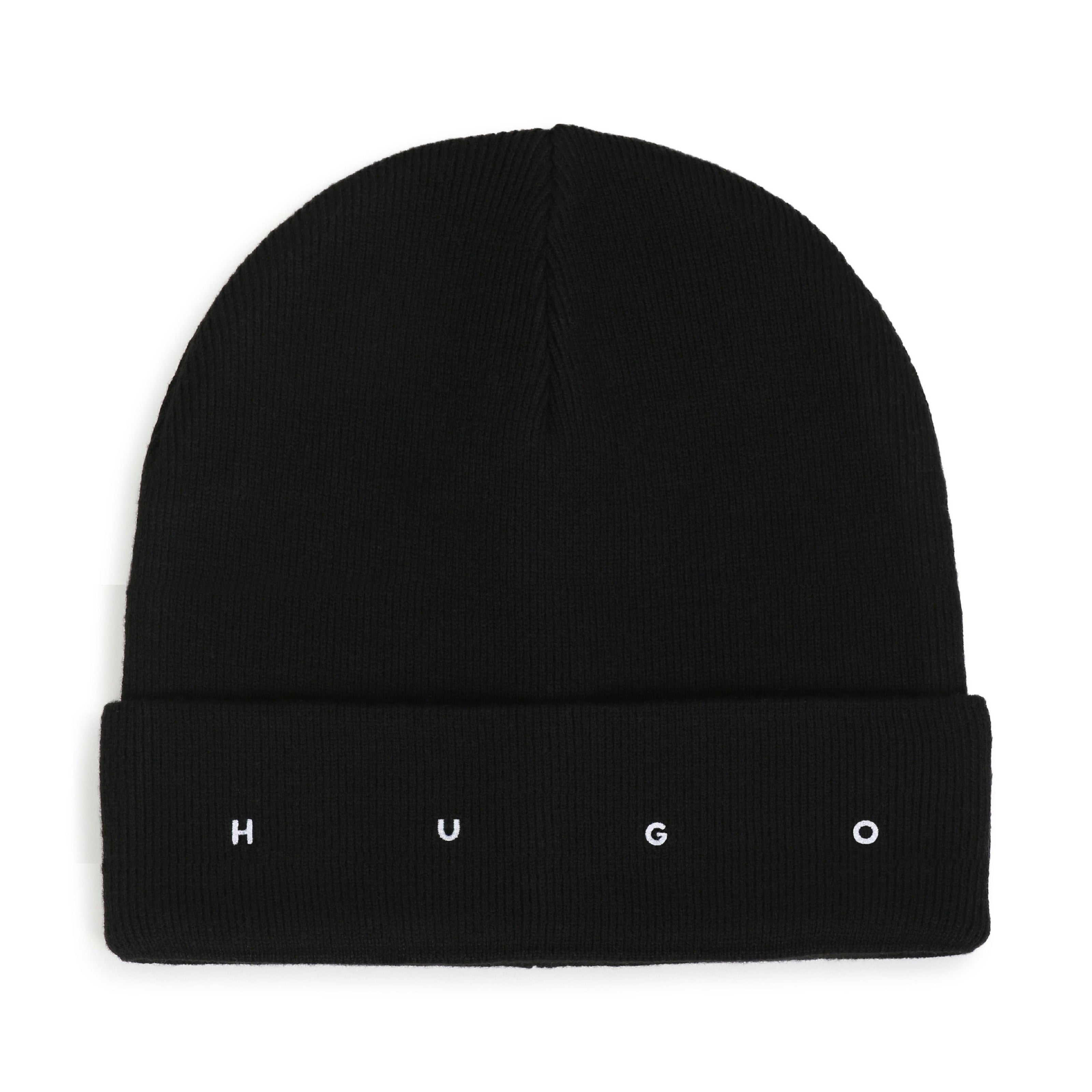 Black Knit Logo Beanie