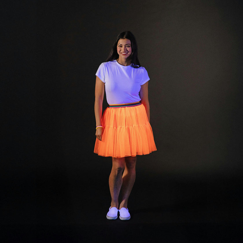 Jr Star Adult Short Orange Glow Skirt