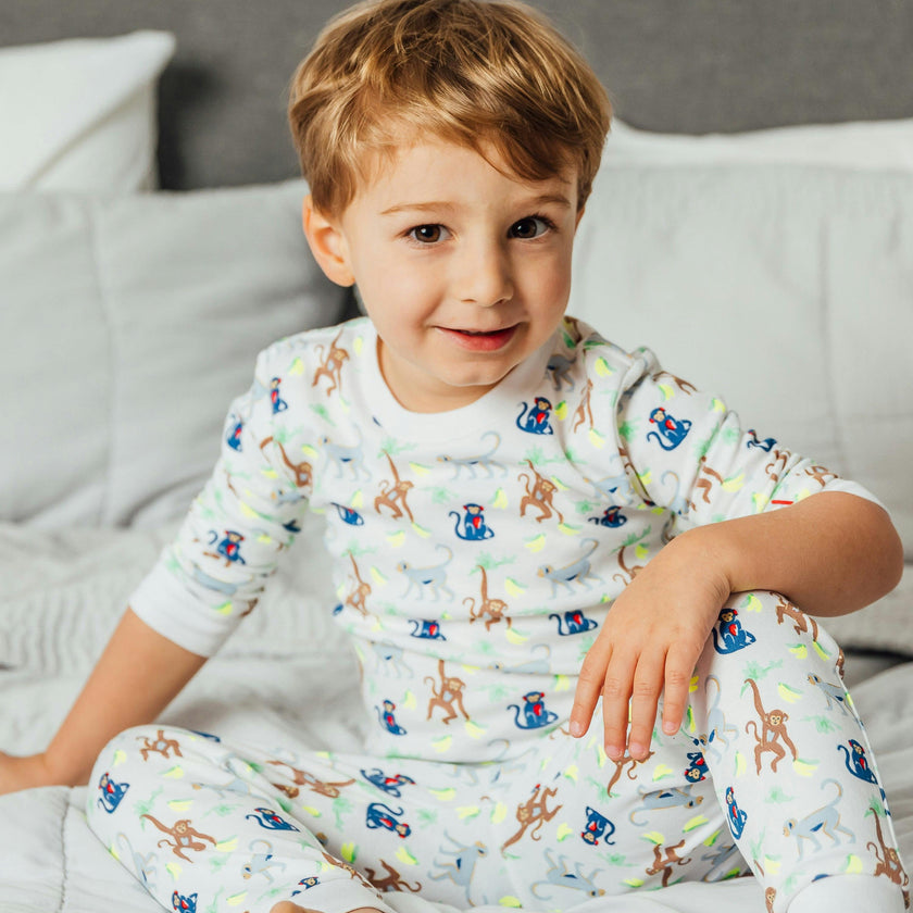 The Organic Long Sleeve Pajama Set [Monkeying Around]