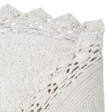Perla Hand-Tufted Crochet Lace Trim Round Rug