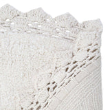 Perla Hand-Tufted Crochet Lace Trim Round Rug
