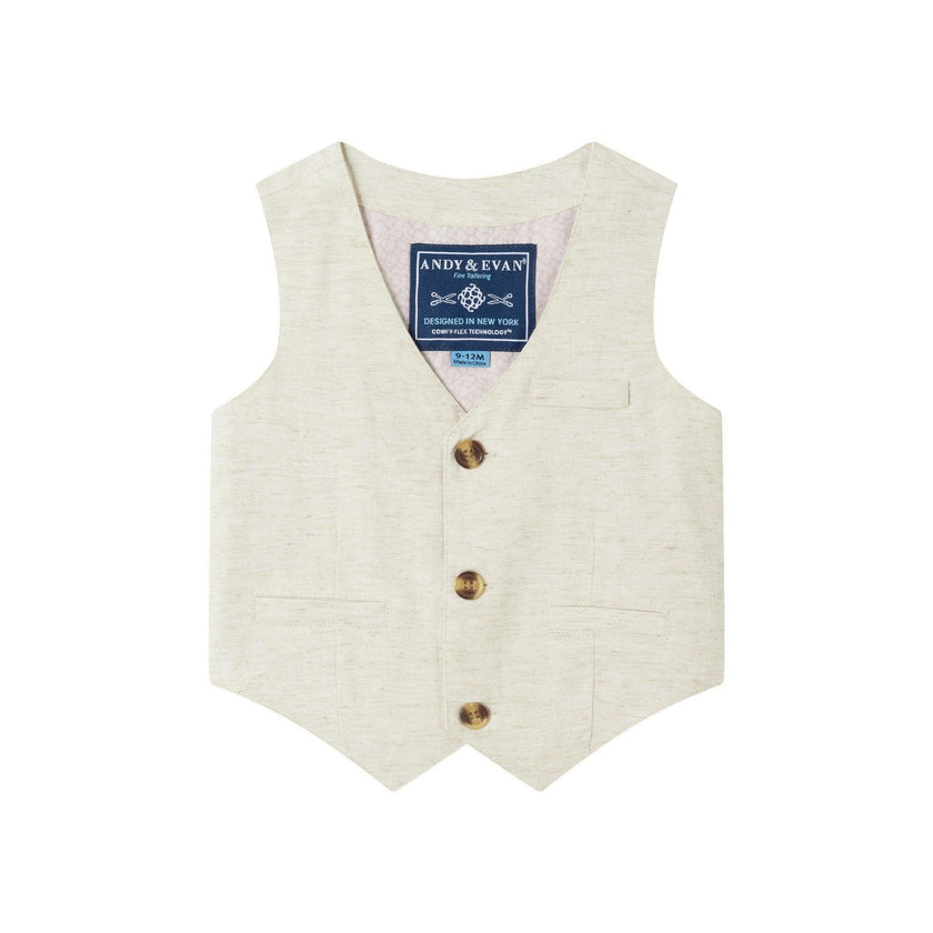 Infant Short Sleeve Buttondown Bowtie Vest Set