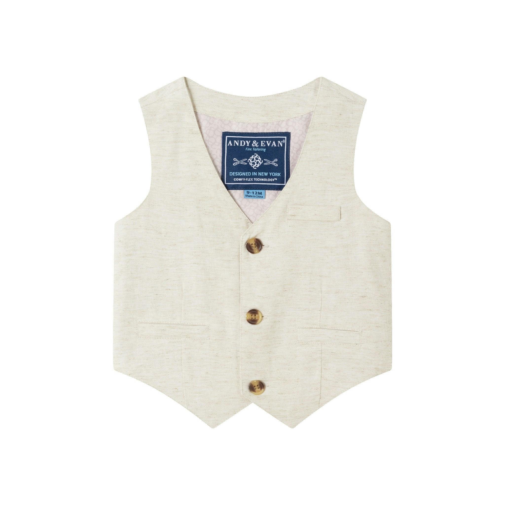 Infant Short Sleeve Buttondown Bowtie Vest Set
