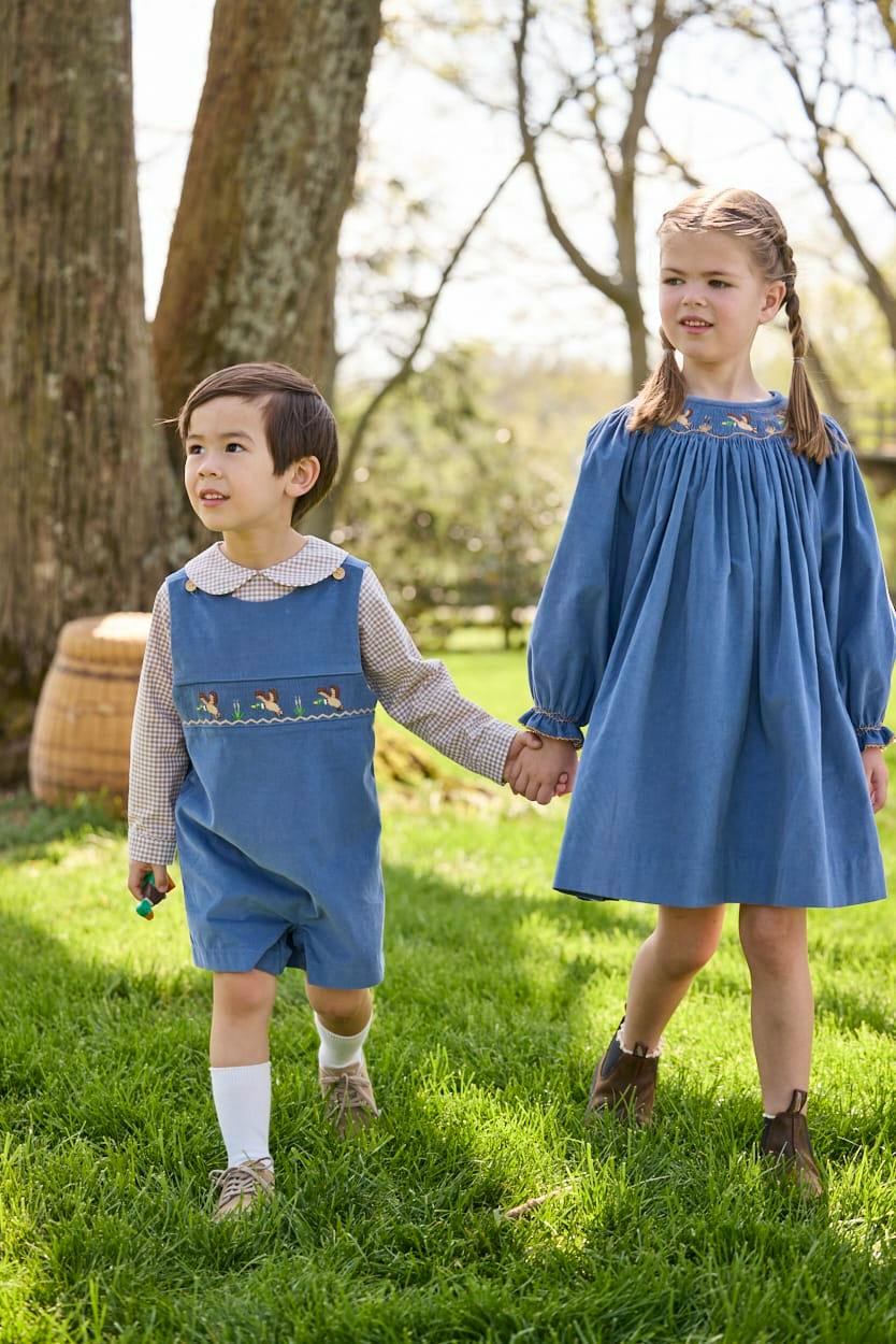 Smocked Bishop Dress - Flying Mallard