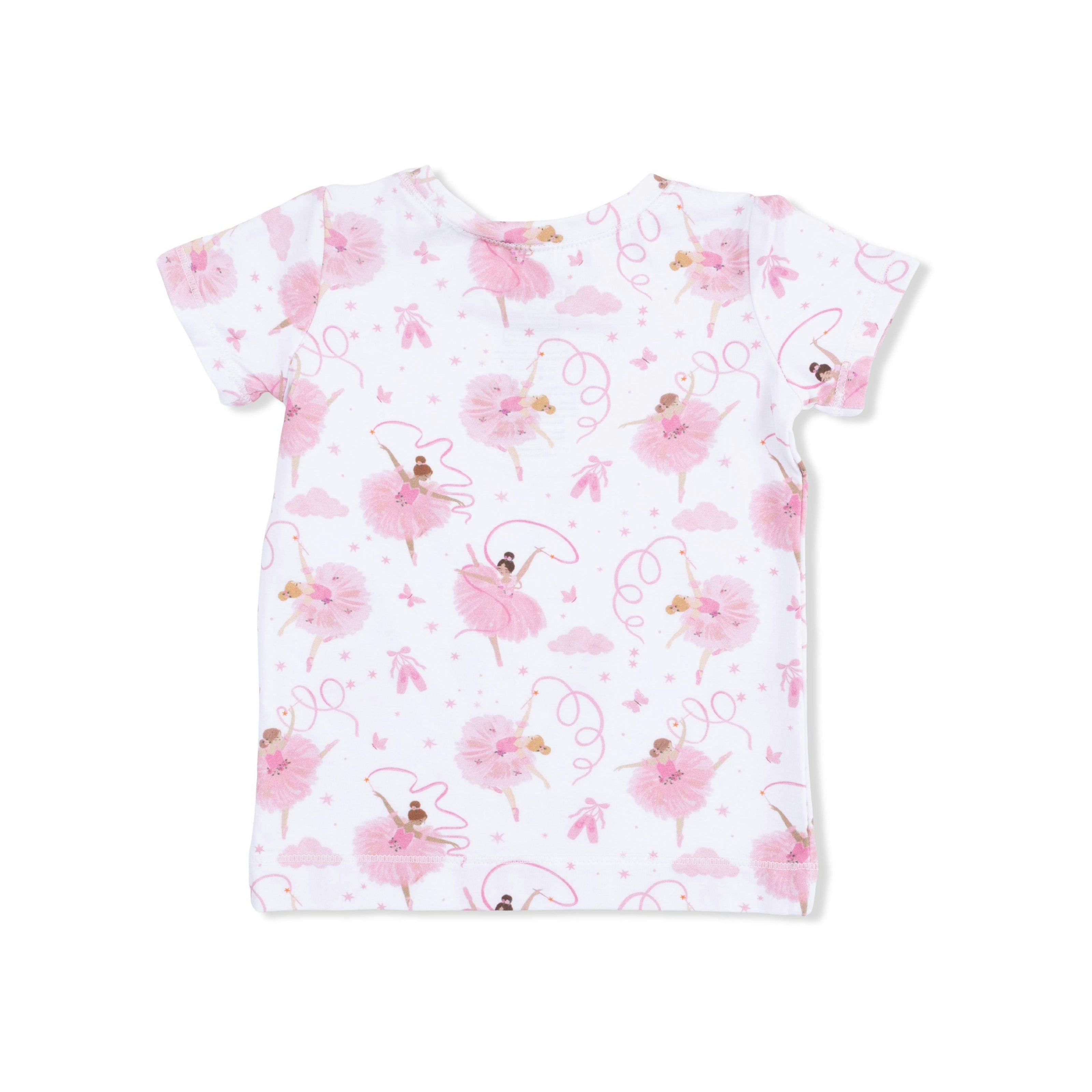 Ribbon Ballerinas - Short Sleeve Loungewear Set