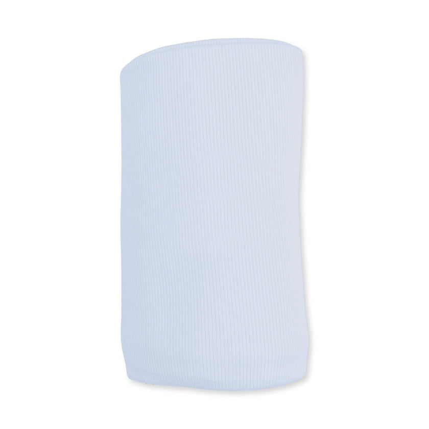 Solid Sheer Blue Rib - Swaddle Blanket