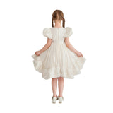 Cream Aurora Glitter Party Dress