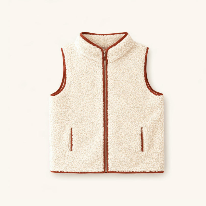 Boys' Sherpa Vest with Red Dino