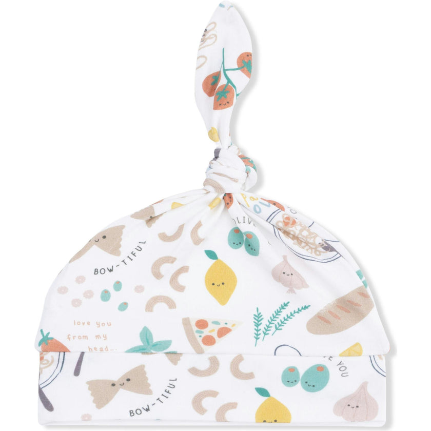 Pasta Lovers - Lap Shoulder Gown & Knotted Hat
