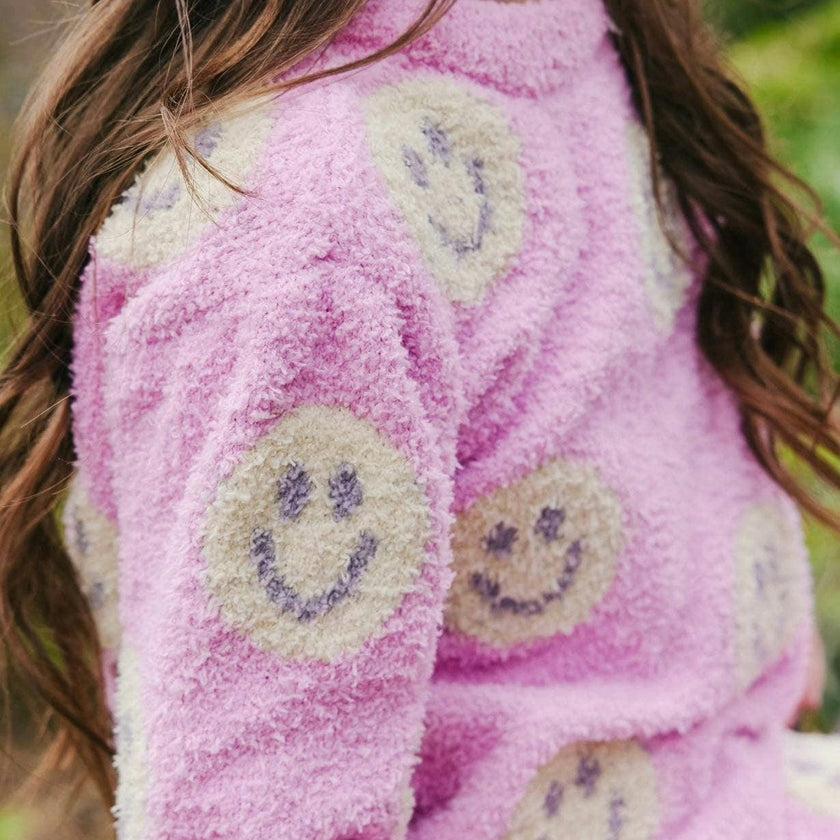 Pinky Fuzzy Smiley Emoji  Set