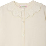BONPOINT Lueur Ruffle Cardigan - Craie
